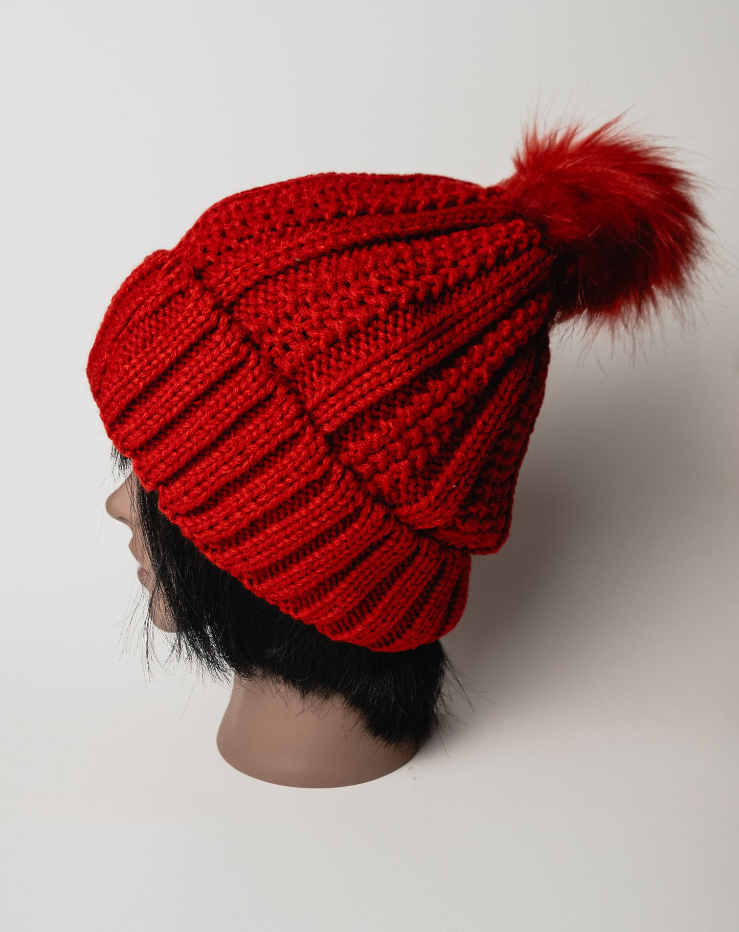 Satin Lined Beanies with Poms